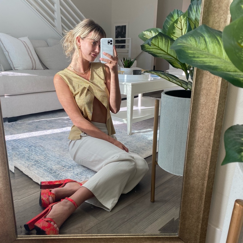 *SOLD* Gold Disco Top